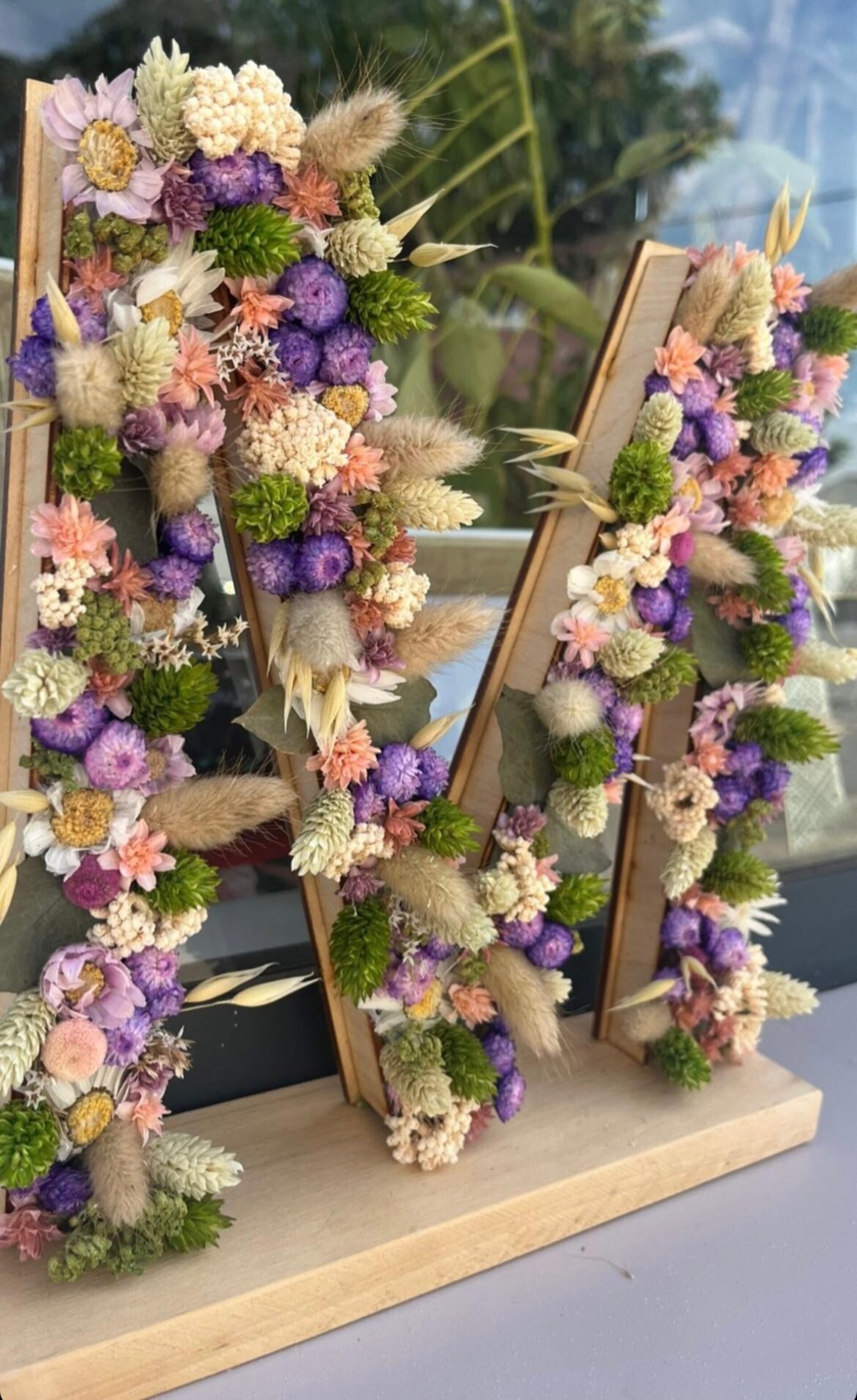letras de flores preservada - 5