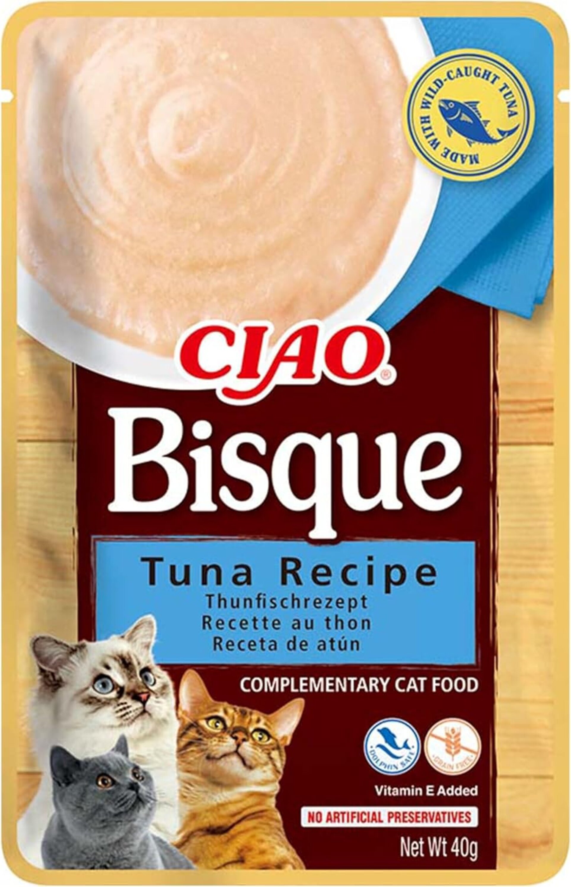 INABA Ciao Bisque - Puré Saludable para Gatos (12 sobres/pack variado) - 5