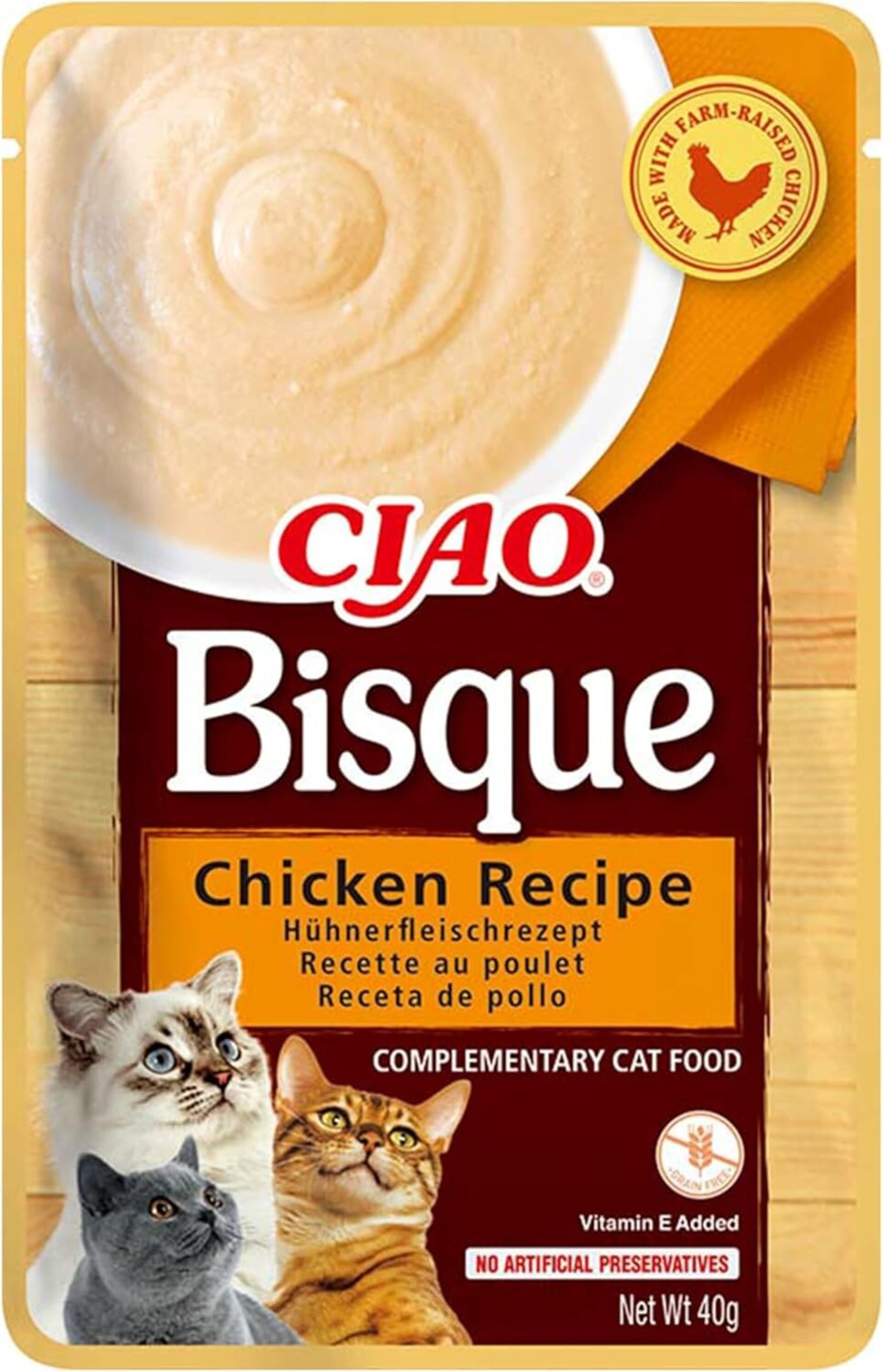 INABA Ciao Bisque - Puré Saludable para Gatos (12 sobres/pack variado) - 2