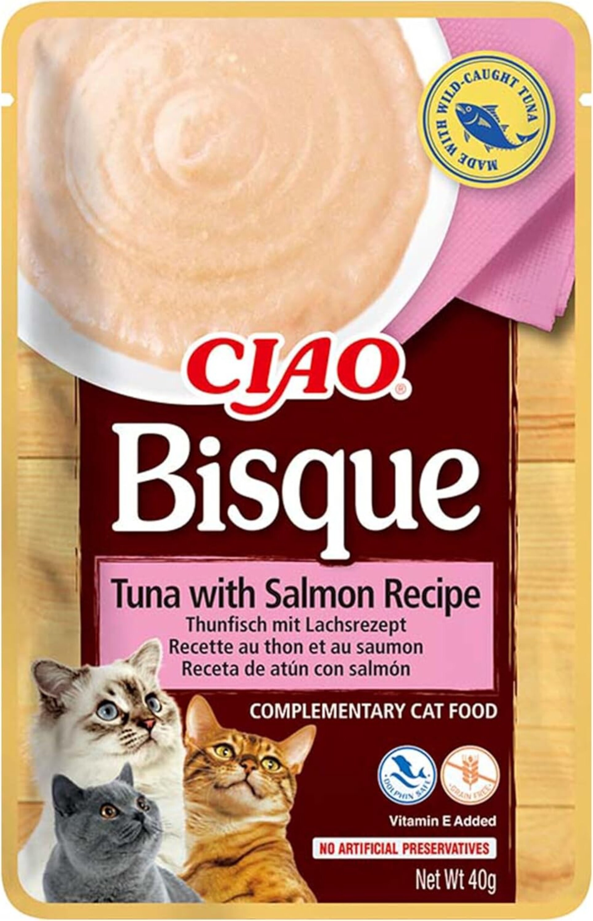 INABA Ciao Bisque - Puré Saludable para Gatos (12 sobres/pack variado) - 3